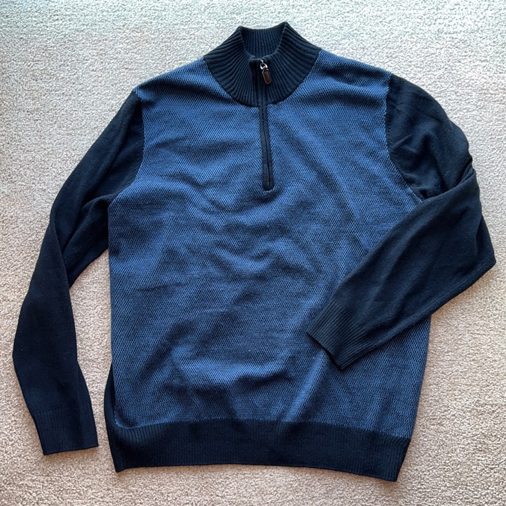 Tricots St. Raphael Mens Quarter Zip Sweater